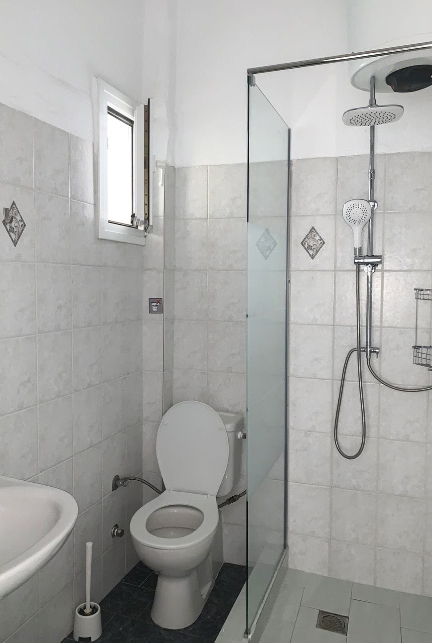 Bathroom with glass shower